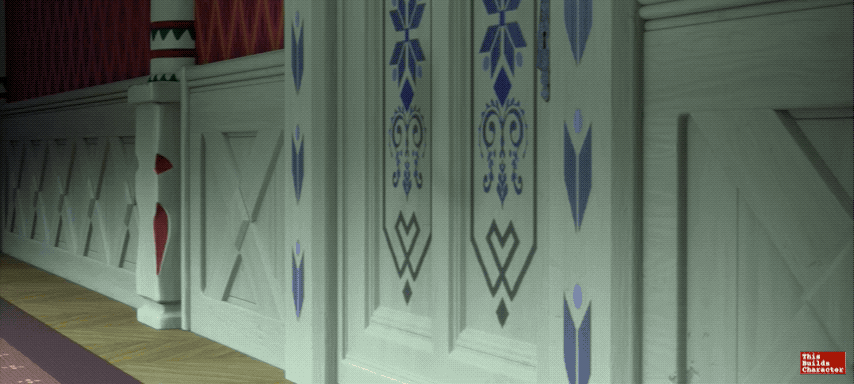 Anna knocks on Elsa's door and asks "Do you wanna build a snowman?"