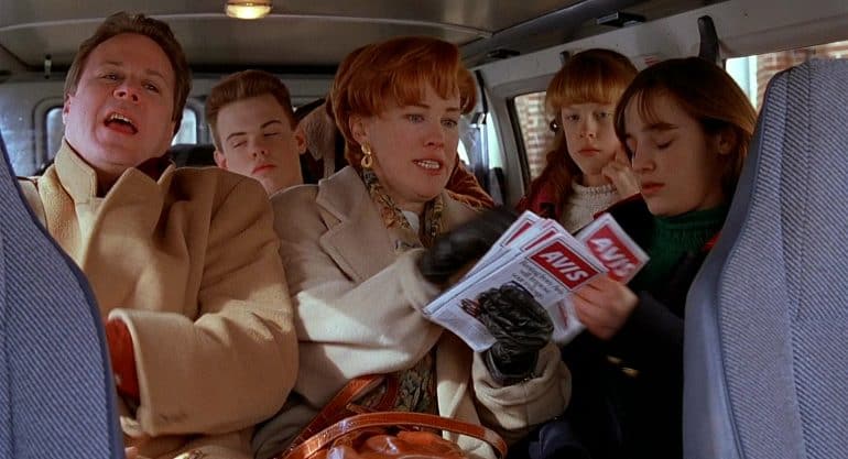 Kevin's family in Home Alone 2 crammed into a van.