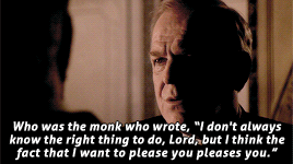 The West Wing. Leo asks Bartlet "Who was the monk who wrote, 'I don't always know the right thing to do, Lord, but I think the fact that I want to please you pleases you.'"